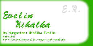 evelin mihalka business card